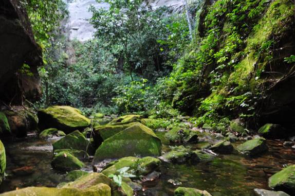 O riacho que nasce no Encanto Azul, próximo à Riachão, na Chapada das Mesas - MA